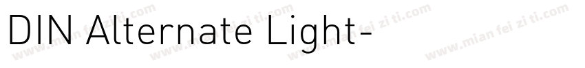 DIN Alternate Light字体转换